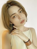 パーク(PARK)&nbsp;【PARK】シアーベージュ×切りっぱなしくびれボブ