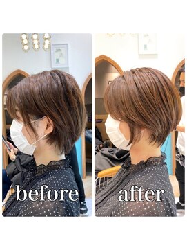 ロンド レグリーズ 立川(Lond leglise) 【山方 直也】マッシュショート×グレージュカラー×耳かけ