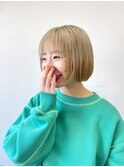 Emma  ecole ハイトーンベージュ×ミニボブ by 木村かなえ