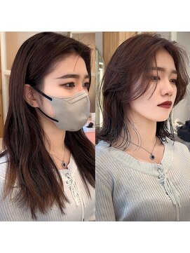 アフロートリノ(AFLOAT Leino) 小顔ヘルシーレイヤースタイル透明感カラー【修】20代30代40代