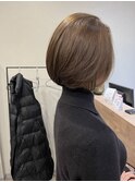 大人の丸みボブ×アッシュグレージュ♪