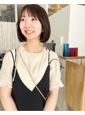 ◎ゆとりのあるシンプルボブ 顔周りカット 小顔バング 神戸
