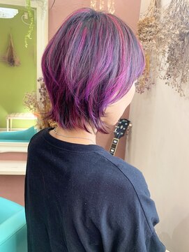 ラッシュグラス(Rush grass) ウルフハイライトピンクバイオレット