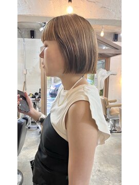 カゼ ダイカンヤマ Kaze DAIKANYAMA フレンチミルクティーボブ