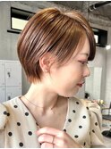 30代40代大人女性/前髪ありショートボブ/ショートヘア/髪質改善