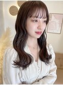 韓国ヘアー顔周りレイヤーおくれ毛前髪万代新潟