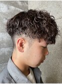 メンズマッシュツイストスパイラルパーマ