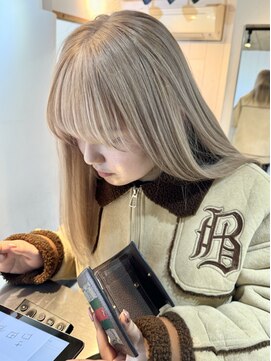 キラ 渋谷(KILLA) デザインカラー＿レイヤーカット＿オリーブベージュ