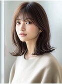 ★グレージュデザインカラーハッシュカットツートンカラーボブ