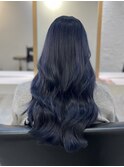 縮毛矯正.レイヤーカット.ブルーブラック.髪質改善. 黒髪