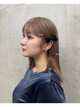 ソルトウォーター(SALT WATER) ピンクベージュ/ブリーチあり/恵比寿/代官山