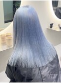 ブルーカラーペールブルーワンレンへアーケアブリーチ