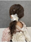 推し活　ヘアセット　サイド巻きおろし　ミディアム　大阪