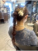 ヘアセット×編みおろし