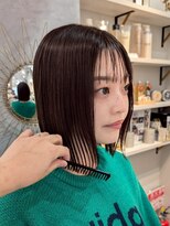 ポジ(poji)&nbsp;韓国風　前髪カット　艶髪　くびれ巻き　サイドバング