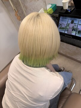 レト(RETO) whiteblonde×limegreen
