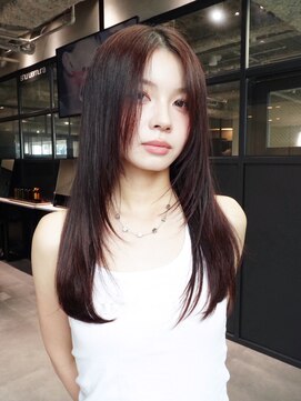 アイティーバイアルバム 藤沢店(IT by ALBUM) 顔周りレイヤーロング韓国ヘアココアベージュ_F21256