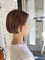 バディヘア ルーツ(BUDDY HAIR ROOTS)&nbsp;切りっぱなしボブ×ベージュカラー（ハイライト）