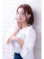 エルデ ナインズ ヘアー スタンド 川口店(elde 9's HAIR STAND)&nbsp;プリカール＆シルキーチョコレートの大人ガーリーモードヘア