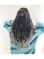 バトー(bAteAu)&nbsp;ブルー、グラデーション、エクステ、インナー、ハイライト