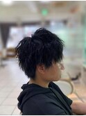 ソフトツイストパーマビジネスカジュアルフレッシュマッシュヘア