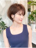 大人かわいいショートボブ/長めショート/小顔/30代40代50代
