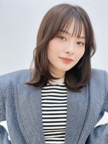 美髪/エアリーロング/ピンクブラウン/韓国ヘア/前髪/21