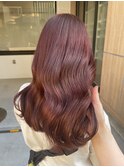 |mizuho|チェリーレッドうる艶髪ゆるふわウェーブ