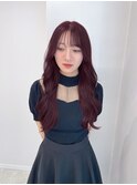 ボルドーカラー【韓国/韓国レイヤー/名古屋/ブリーチ】