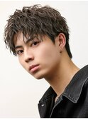 メンズ波巻きツイスパニュアンススパイラルスパイキーショート