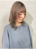 顔まわりレイヤー姫カット＊ミディアムウルフハッシュカット