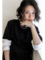 ガレリア 名駅オーキッドビル店(GALLARIA)&nbsp;ミディアムボブパーマボブスタイル黒髪ヘア