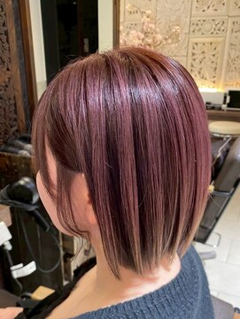 ヘアリゾート粋 ティガ 池袋店(tiga) ミディアムボブ/グラデーションカラー/ピンクブラウン