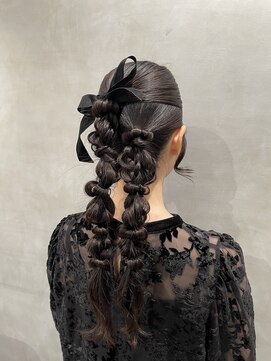 シャルムバイケンジ(Charm.by KENJE) 【ダブルポニーテール】/結婚式/二次会/同窓会/銀座/ヘアセット