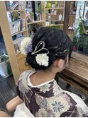 ヘアーセット袴着付け