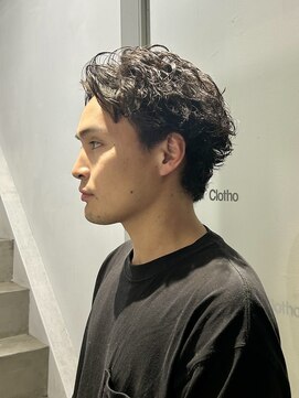 クロト(Clotho) スパイキーショート/ツイストスパイラル波巻きメンズウルフ