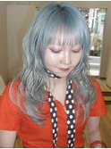 ブルーヘア／ブルーシルバー／ホワイトブルー／ターコイズ