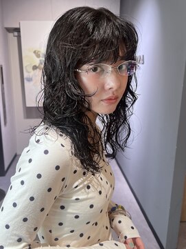 ノラ ギンザ(NORA GINZA) ドライパーマゆるめパーマウルフパーマミディアムパーマ銀座暗髪