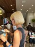【ダメージレスブリーチ＋艶カラー＋カット＋スタンダード髪質改善Tr】