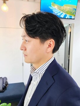 エイス 梅田 中津(Ace) ビジネスマンヘア　ワンカールパーマ