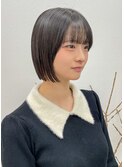 20代30代40代前下がり耳掛けショートボブ丸みボブ◎