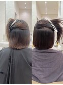 ボワっと広がる癖毛さんも、sinsで理想のタイトボブに♪