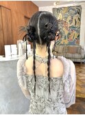 お呼ばれアレンジ/ツインアレンジ/カチモリヘア/柏/ヘアセット