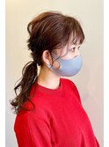 ゴム３つでできるくるりんぱアレンジ