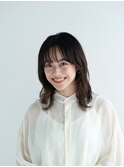前髪カタログ/くびれミディ/イヤリングカラー/新宿三丁目