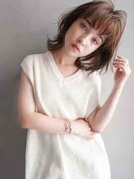 カンナ(Canna) くびれ/ウルフボブ/前髪/マロンベージュ/髪質改善/tokio20代30代