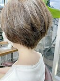白髪ぼかしハイライト丸みショート【Ruufus恵比寿渋谷】3157c