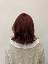 アグランテトラ 野田阪神店(a Gland tetra) レッドベージュが大人可愛い20代30代40代フラッフィーボブ