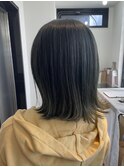 ミントベージュ×外ハネミディアム×韓国風艶髪 大阪梅田茶屋町