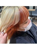 ビアンコ カーロ 二子新地店(Bianco caro)&nbsp;インナーカラー×オレンジカラー